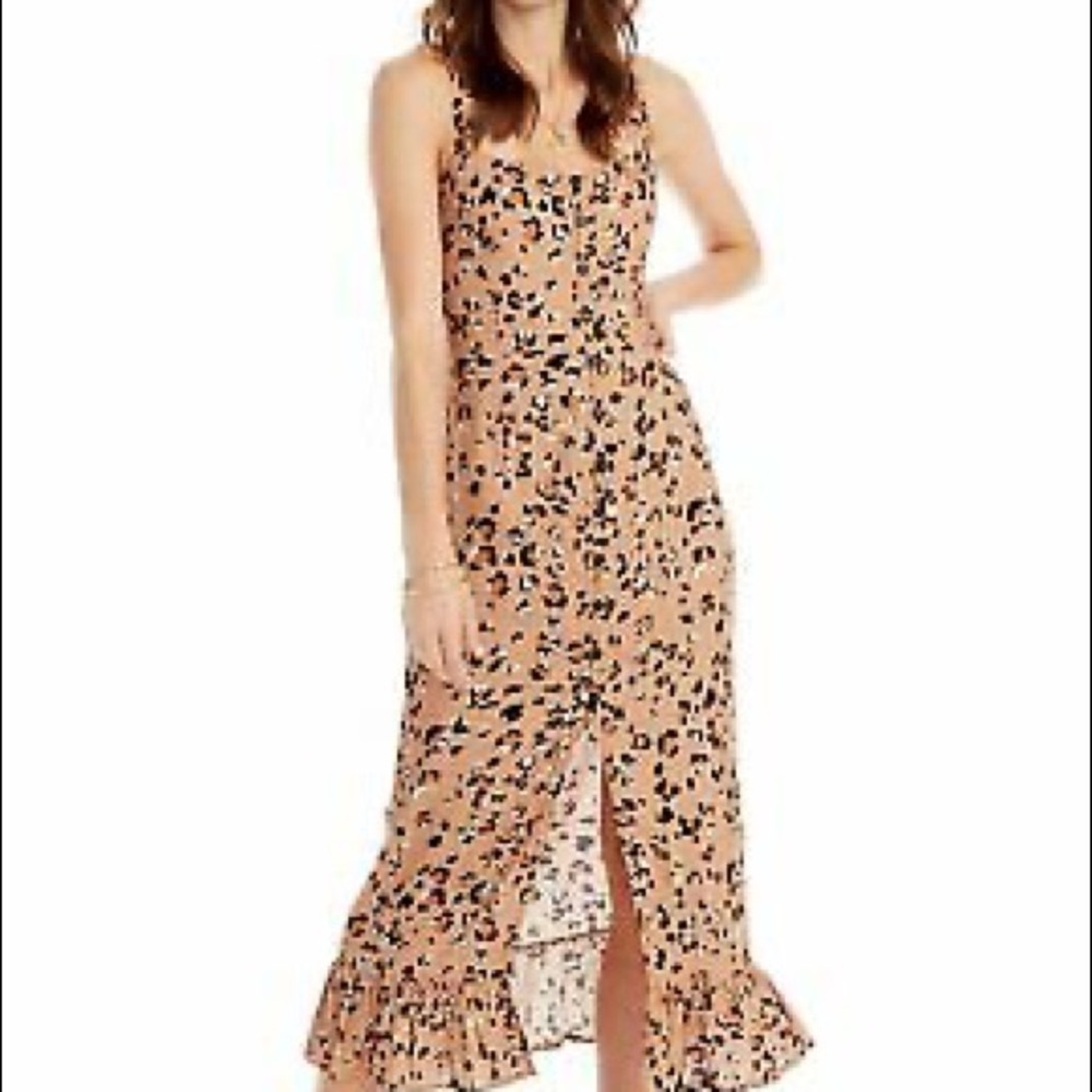 Saltwater Luxe Leopard midi dress